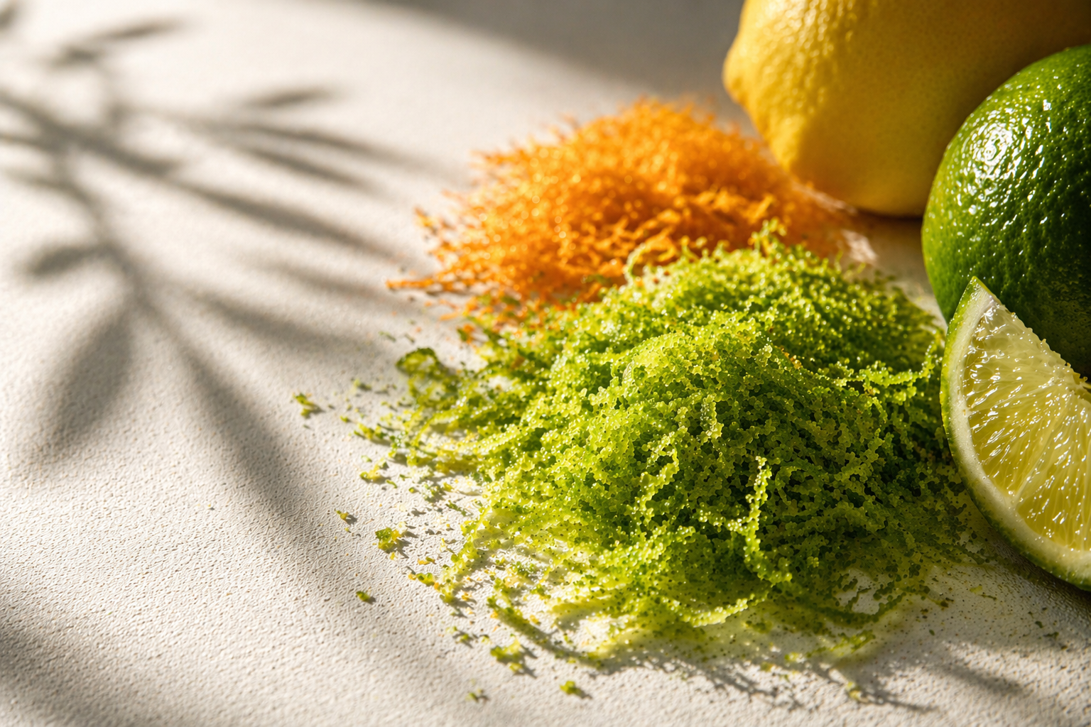 Lime, lemon and citrus zest